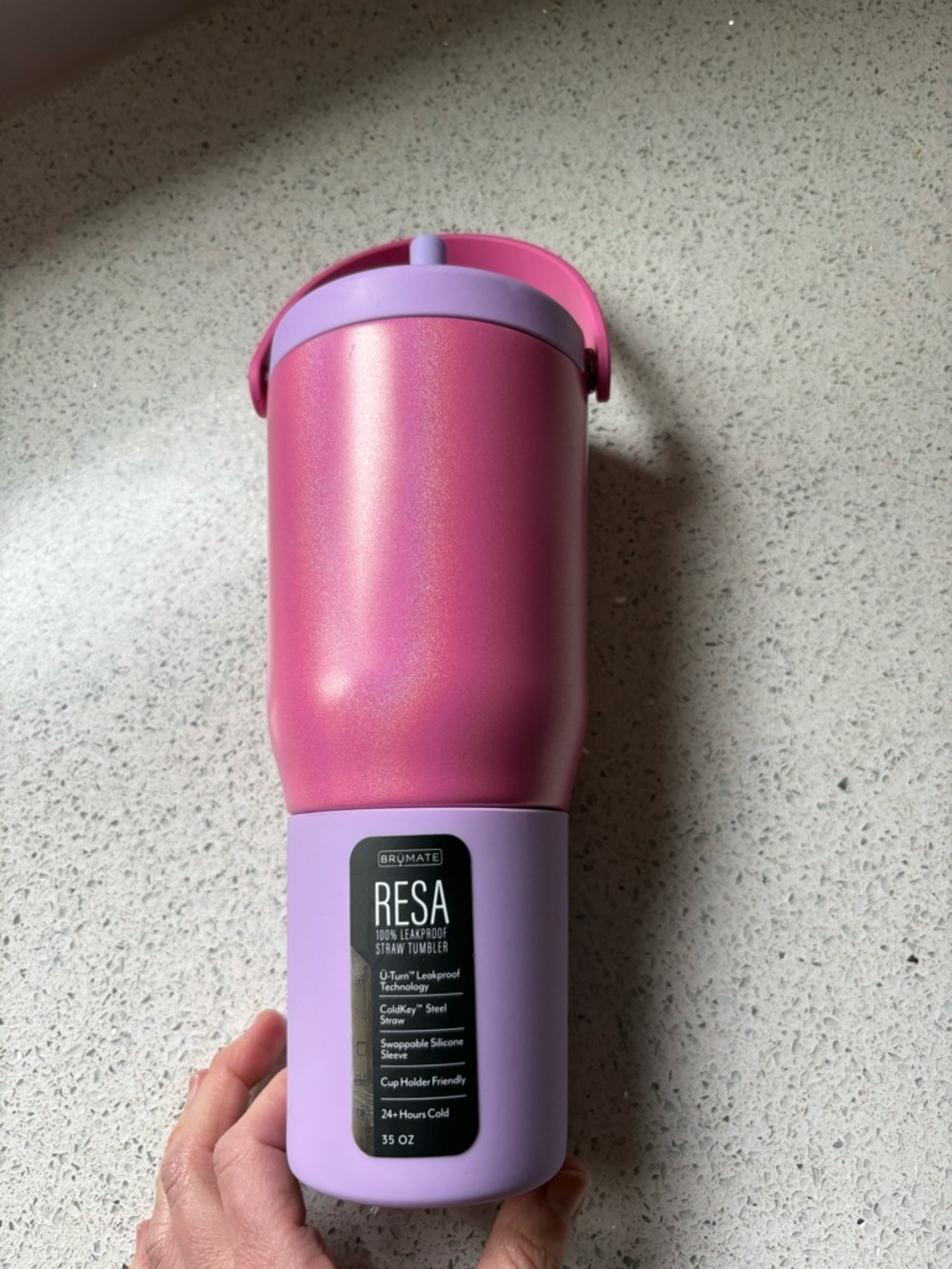 NWT Brumate RESA 35oz tumbler straw‎ cotton candy - Picture 4 of 7